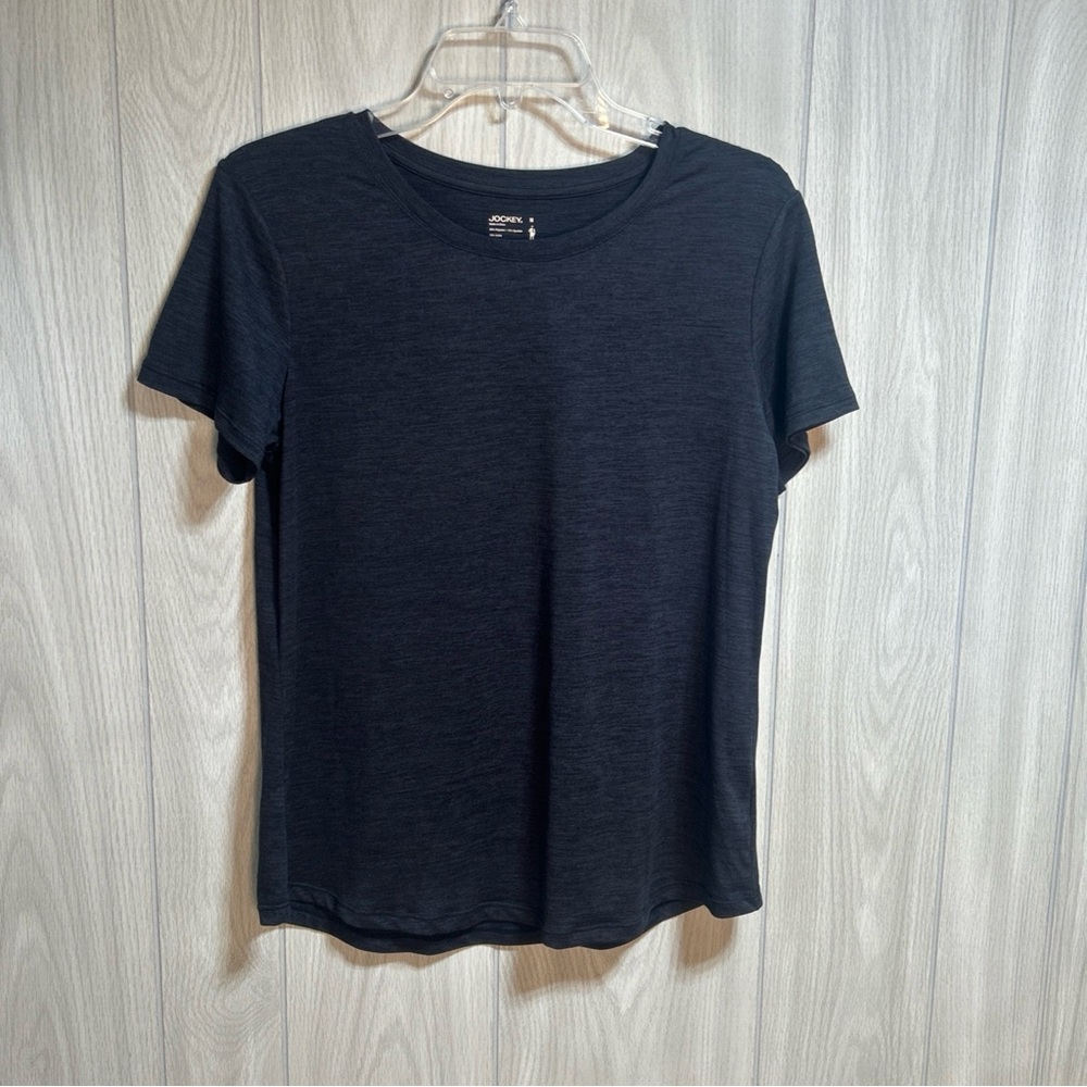 Jockey Dark Gray Short Sleeve Shirt Size Medium